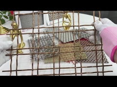 النحاس المقاومة للحرارة المزدوجة قفل تشنج شبكة الأسلاك للسياج الزخرفي