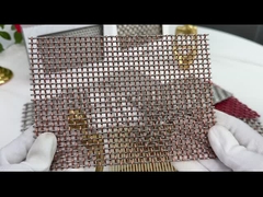 الحواجز النسج النحاس الفولاذ المقاوم للصدأ الشبكة السلكية المضغوطة 4 × 8m للأثاث