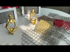 صديقة للبيئة 2-6mm شبكة الأسلاك الزخرفية مربع المنسوجة