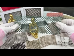 OEM الفولاذ المقاوم للصدأ المعدنية لفائف الستائر السلكية المنسوجة شبكة الستائر