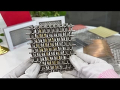 SS304 ملء متين معدني مرن واجهة الشاشة المعدنية المضغوطة 16ft العرض