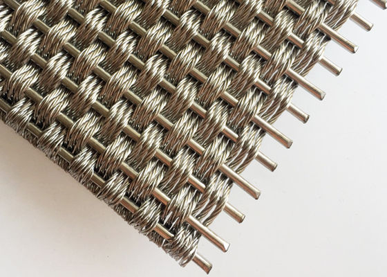 5.5mm الزخرفية شبكة الصلب المعمارية المعدنية المرنة المنسوجة لأغطية العمود