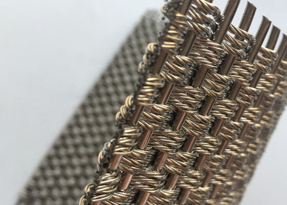 5.5mm الزخرفية شبكة الصلب المعمارية المعدنية المرنة المنسوجة لأغطية العمود