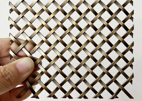اللون البرونزي العتيقة النحاس المنسوجة قفل تجعيد شبكة سلكية للجدار