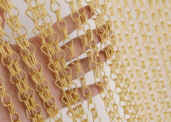 ستارة باب ربط سلسلة معدنية بطول 1.5 مم معمارية مانعة للصدأ