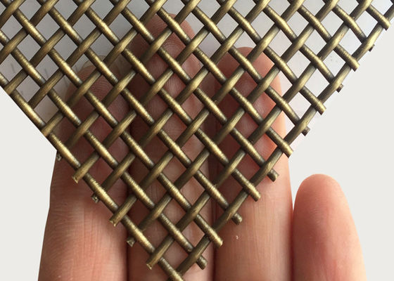 1.8mm العتيقة النحاس شبكة أسلاك الفولاذ المقاوم للصدأ البرونزية شبكة معدنية للزجاج الرقائقي