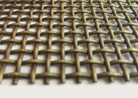 1.8mm العتيقة النحاس شبكة أسلاك الفولاذ المقاوم للصدأ البرونزية شبكة معدنية للزجاج الرقائقي