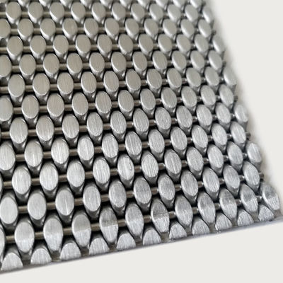 شبكة معمارية من الفولاذ المقاوم للصدأ من النسيج العادي للزينة الذهبية 0.5m 2.0m عرض