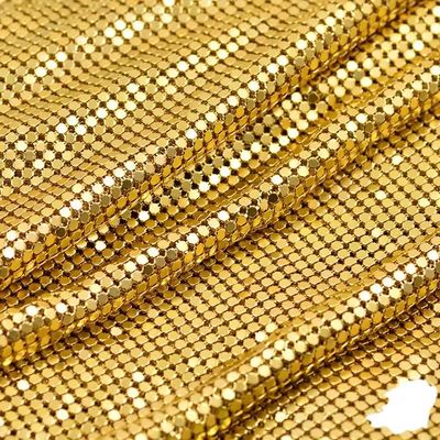 الستائر القماش النسيج الملمع الحديدية الزخرفية الشبكة الملونة الرقيقة الفضة الفاخرة الألومنيوم المرنة المعدن الشبكة