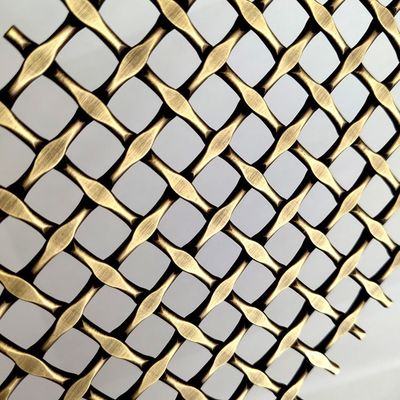 الفولاذ المقاوم للصدأ المعماري النسيج الشبكة النسيج مضاد للنحاس لون للواجهات المخصصة