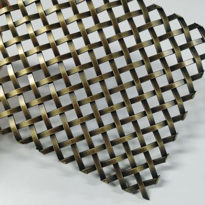 شبكة سلكية منسوجة مزخرفة معتمدة وفقًا لمعيار ISO9001، تصميم سهل التنظيف، درجة ميل مسطحة 10 مم