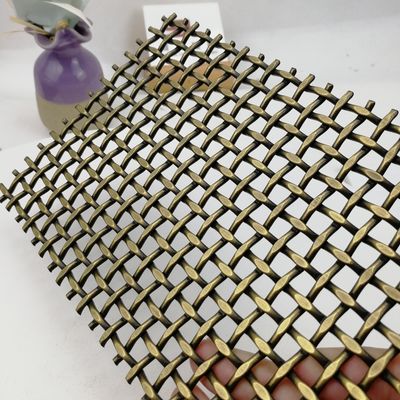 شبكة سلكية منسوجة مزخرفة معتمدة وفقًا لمعيار ISO9001، تصميم سهل التنظيف، درجة ميل مسطحة 10 مم