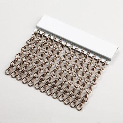 ديكور Chainmail Ring Mesh Curtain Screen Building واجهات اللون الطبيعي