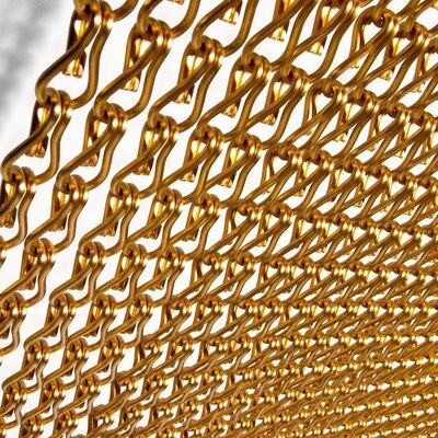 ستارة سلسلة من الألومنيوم بحجم سلسلة 12x24 ملم مع منطقة مفتوحة بنسبة 60% وقطر سلك 1.2 ملم للحماية من الحشرات