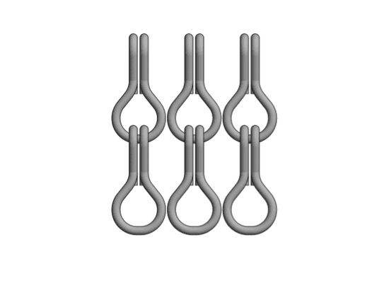 حاجز ذباب بسلسلة ألومنيوم بمسافة 24 مم وقطر سلك 1.2 مم مع مساحة مفتوحة 60% للتطبيقات الصناعية