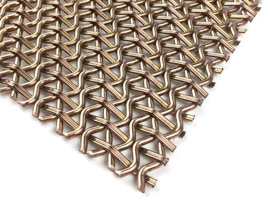 لوحات الواجهة المعمارية PVD المعدنية المزخرفة شبكة الأسلاك المنسوجة SS410 4.5mm