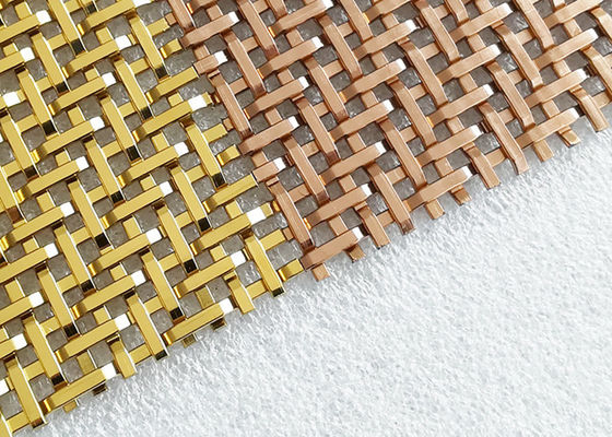3.6mm PVD لوحات معدنية مزخرفة عادي الفولاذ المقاوم للصدأ المنسوجة