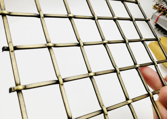 5.5mm زخرفيّ نحاسيّ نحاسيّ مقاومة صدأ معدن سلك شبكة درابزين سلالم