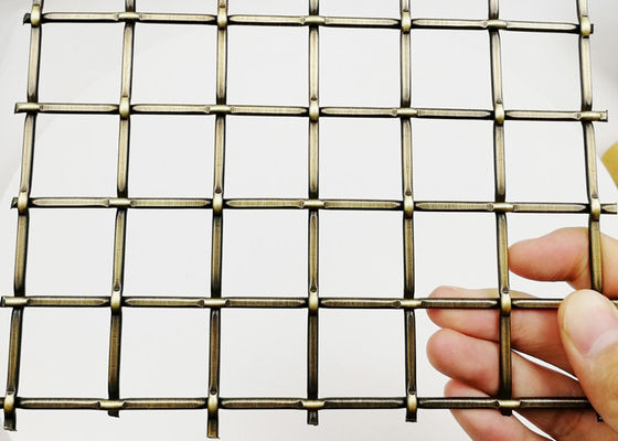 5.5mm زخرفيّ نحاسيّ نحاسيّ مقاومة صدأ معدن سلك شبكة درابزين سلالم
