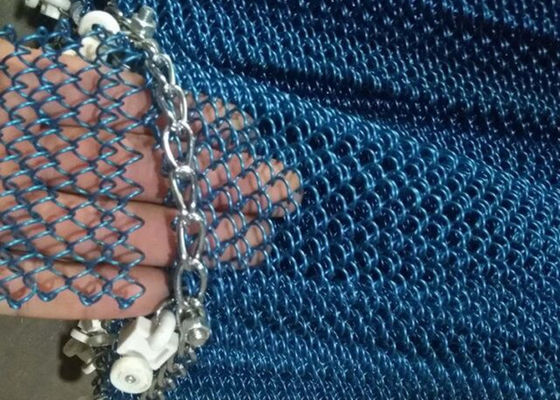 26ft الأزرق لفائف معدنية الأقمشة ايكو الموقد ستارة الشاشة رش الطلاء