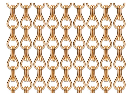100 * 200 سم سلسلة الباب الزخرفية يطير شاشة المشمش اللون 20.4mm هوك