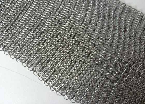 ديكور Chainmail Ring Mesh Curtain Screen Building واجهات اللون الطبيعي