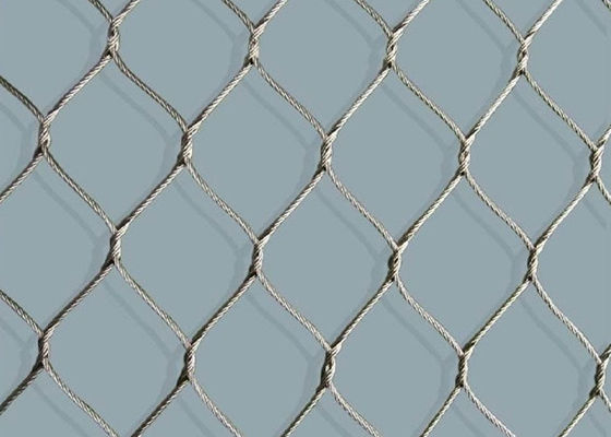 SHUOLONG 7x7 شبكة منسوجة يدويًا للواجهة من الفولاذ المقاوم للصدأ بحبل شبكي