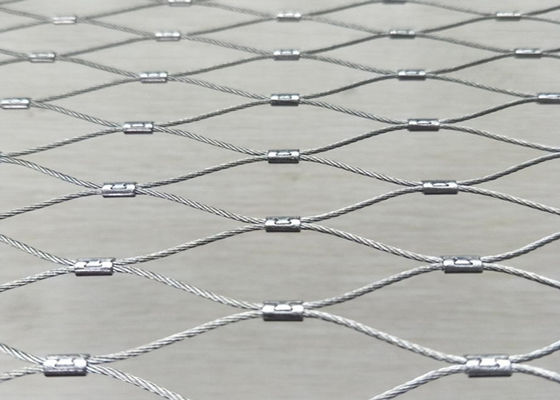 مضفر أسلاك الفولاذ المقاوم للصدأ حبل شبكة 210x210mm هيكل كابل 7x19