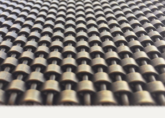4mm شبكة معدنية معمارية الفولاذ المقاوم للصدأ اللون البرونزي لنسيج الأسقف