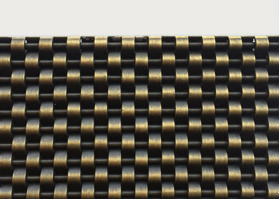 4mm شبكة معدنية معمارية الفولاذ المقاوم للصدأ اللون البرونزي لنسيج الأسقف