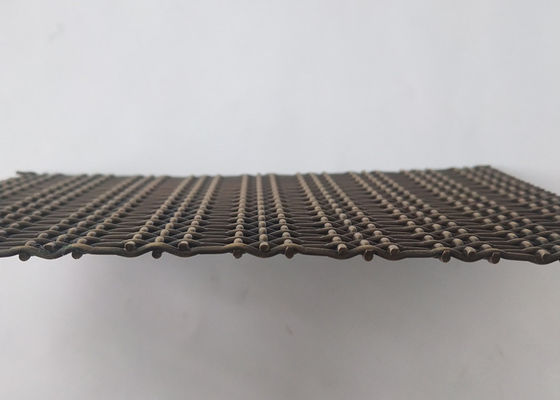 اللون البرونزي 3.6mm الفولاذ المقاوم للصدأ معقوص شبكة الأسلاك المنسوجة الزخرفية