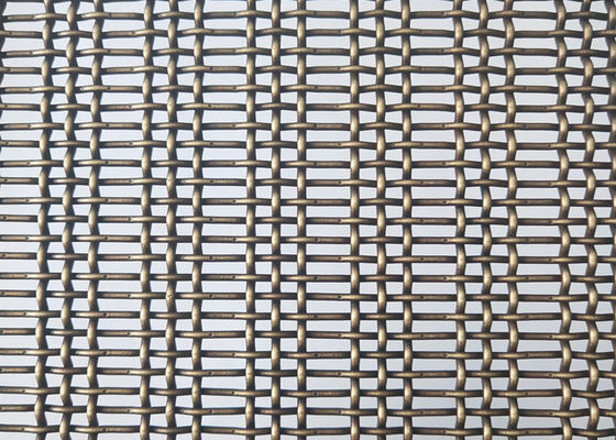 اللون البرونزي 3.6mm الفولاذ المقاوم للصدأ معقوص شبكة الأسلاك المنسوجة الزخرفية