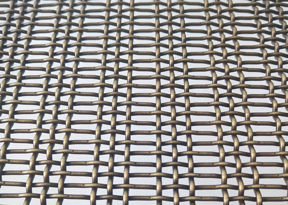 اللون البرونزي 3.6mm الفولاذ المقاوم للصدأ معقوص شبكة الأسلاك المنسوجة الزخرفية