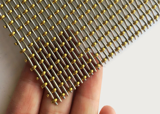 3.2mm النحاس حبة الديكور قفل تجعيد شبكة الأسلاك المنسوجة الدرج حديدي