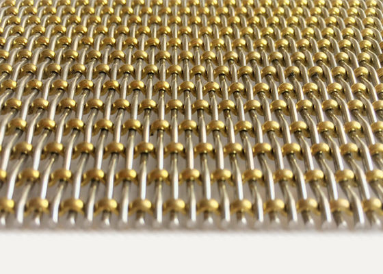 3.2mm النحاس حبة الديكور قفل تجعيد شبكة الأسلاك المنسوجة الدرج حديدي