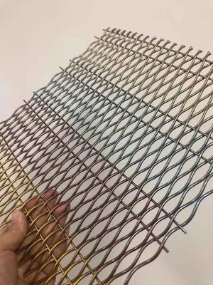 18mm Warp Pitch الألومنيوم الزخرفية الشبكة السلكية الشبكية لأبواب الخزانة