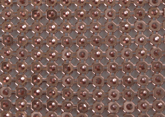 4 مم ديا المنسوجة الألومنيوم معدن الترتر النسيج Antiwear ديكور التقسيم الكسوة