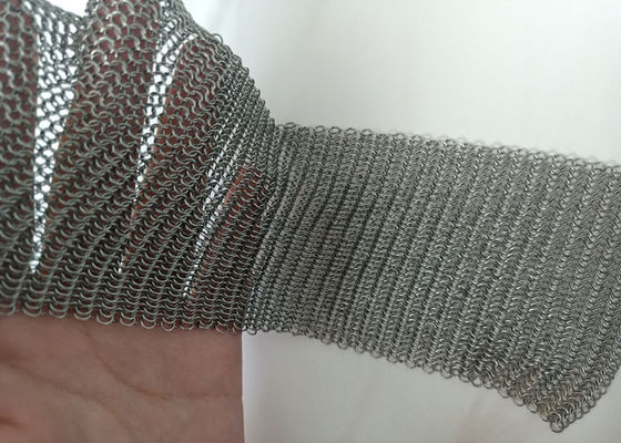 ديكور Chainmail Ring Mesh Curtain Screen Building واجهات اللون الطبيعي